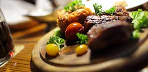 Prepared food on cutting board