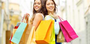 Two Women With Shopping Bags