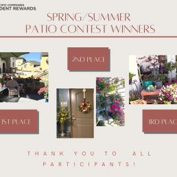 Spring to Summer Contest Winners 2021